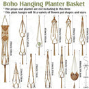 Hoteam 12 Pcs Macrame Plant Hangers Macrame Hanging Planters for Indoor Plants Handmade Boho Hanging Baskets Flower Pots Holder for Outdoor Home Wall Decor by GreenHaven Gardens