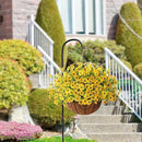 Artificial Faux Hanging Plants Flowers Basket Outdoor Indoor Patio Lawn Garden Spring Decor, Fake Silk Daisy in Basket with 12inch Coconut Lining Chain Palm Flowerpot(Yellow) by GreenHaven Gardens