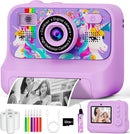 Kids Camera, Upgrade Kids Camera Instant Print, Front Rear Dual Selfie Digital CAM with 1080P Videos, Portable Travel Toy with Games and Music, Christmas Birthday Gift for Boys, Girls and Teens by TinyTreasures Baby Boutique