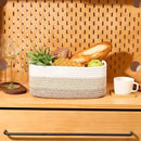 Small Storage Baskets for Organizing | Closet Organizer Bins | Shelf Toy Basket | Woven Rope Baskets | Cube Decorative Box | Shallow Basket | 13x8.5x5.1” | 4 Packs Gradient Brown by CozyNest Decor
