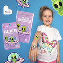 BioSwiss Bandages, Halloween Alien Shaped Self Adhesive Bandage, Latex Free Sterile Wound Care, Fun First Aid Kit Supplies for Kids, 50 Count by TinyTreasures Baby Boutique