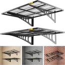 2x3ft Adjustable Rail Wall Garage Storage Shelf, for Tool Room, Storage Room, Store Supermarket Wall Storage Shelving Rack (2 Pack-Black) by GreenHaven Gardens