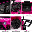 Ride on Truck Car, 12V Electric Ride on Car with Remote Control, MP3, LED Lights, Suspension System, Double Doors, Safety Belt, Ride-on Toy for Kids Aged 3-8 Years by TinyTreasures Baby Boutique