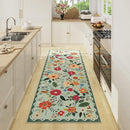Rug Runners 2x6, Floral Green Washable Kitchen Rugs for Hallways Area Rugs, Non Slip Long Rug Low Pile Doormat Flower Carpet for Kitchen, Entryway Indoor, Bedroom, Bathroom, Laundry, Sage Green by TinyTreasures Baby Boutique
