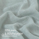 LAMIT Living Room Linen Curtains 90 Inch for Bedroom, Bronze Grommet Linen Textured Sheer Curtains Light Filtering Burlap Drapes for Farmhouse, 2 Panels, 52 x 90 Inch, Greyish Blue by CozyNest Decor