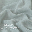 LAMIT Greyish Blue Linen Curtains 45 Inches Long for Bedroom, Light Filtering Panels Bronze Grommet Neutral Drapes for Kitchen/Window/Loft Room, 52 x 45 Inch, 2 Panels by CozyNest Decor