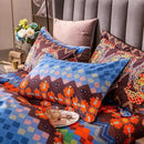 ABREEZE Bohemian Duvet Cover Set Colorful Brown Boho Retro Bedding Set Damask Paisley Cotton Duvet Cover Tribal Reversible Bedding Exotic Style Comforter Cover 3-Piece Queen by CozyNest Decor