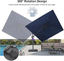 PURPLE LEAF 9' X 12' Left-right Tilting Outdoor Patio Umbrella Swivel Offset Cantilever Heavy Duty Rectangle Aluminum Umbrella with UV Resistant for Deck Pool Patio Backyard, Ocean Slate by GreenHaven Gardens