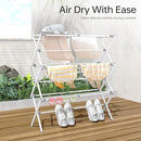 APEXCHASER Drying Rack Clothing, Clothes Drying Rack Foldable, Laundry Drying Rack Expandable, Small Clothe Hanger for Baby Clothes Towels Bibs, Socks, Clothes Airer for Indoor & Outdoor Use, White by TinyTreasures Baby Boutique