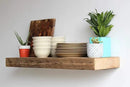 Urban Legacy Reclaimed Barn Beam Deep Shelves | Deep Shelves with Brackets Included, Set of 2 | (Natural Low Profile Bracket, 36" x 11.5" x 3") by CozyNest Decor
