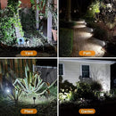 LANSOW Solar Spot Lights Outdoor, [2 Pack/57 LED] 2-in-1 Solar Landscape Spotlights, 3 Modes IP65 Waterproof Dusk to Dawn Solar Powered Flood Wall Lights for Outside Yard Garden Path(Cool White) by CozyNest Decor