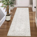 COZYLOOM Runner Rug 2x6 Living Room Washable Rugs Stain Resistant for Bedroom Soft Floor Carpet Non Slip Distressed Geometric Carpet for Dining Room Laundry Room Office, Ivory by TinyTreasures Baby Boutique