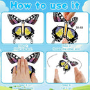 SANYIYIBA 24 Pack Flying Butterfly Craft Kit with 12 Wind Up Butterflies and 12 Color Pens DIY Toys for Kids' Parties School Activities and Parent-Child Fun by TinyTreasures Baby Boutique