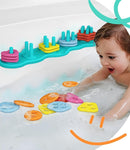 Baby Bath Toys Mold-Free Silicone Bath Toys, Sensory Shape Sorting & Stacking Set Includes 20 Floating Pieces, Early Learning Bathtub Toys for Toddlers by TinyTreasures Baby Boutique