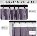 Macochico 52”Wx96”L 100% Blackout Curtains for Bedroom Living Room Nursery Violet Pinch Pleated Linen Curtains Farmhouse Burlap Drapes Thermal Window Panels with Hooks and Tieback 1 Panel by CozyNest Decor