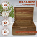 Gifts for Mom Birthday Unique - Wooden Keepsake Box with Names, Personalized Mothers Day Gifts from Son Acacia Wood Storage for Memories, Grandma Keepsake Box, Gift for Mom Bday, 11.5x8.5x5.5 in by TinyTreasures Baby Boutique