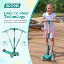 Gotrax KS1 Kids Kick Scooter, LED Lighted Wheels and 3 Adjustable Height Handlebars, Lean-to-Steer & Widen Anti-Slip Deck, 3 Wheel Scooter for Boys & Girls Ages 2-8 and up to 110 Lbs by TinyTreasures Baby Boutique