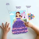 jackinthebox Poke Poke Art for Kids - Fashion Theme, Mess-Free Fabric Art and Craft, Flower Pressing Kits, Gift for Kids, Girl Gifts, Toys for Girls Ages 4 5 6 7 8 by TinyTreasures Baby Boutique
