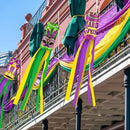 EBaokuup 4 Pcs Mardi Gras Wind Sock,41.3 Inch Mardi Gras Spinners Windsock,Purple Yellow Green Decor Windsock for Home Yard Party Mardi Gras Outdoor Decoration by GreenHaven Gardens