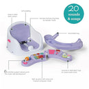 Infantino Music & Lights 3-in-1 Discovery Seat & Booster, Toddler Booster Seat for Dining Table or Kitchen Chair, Baby Activity Center & Snack Tray, Lavender by TinyTreasures Baby Boutique