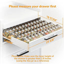AMBIRD Bamboo Spice Drawer Organizer with Non-slip Mat,4 Tier - 2 Set Jar Spice Rack Tray From 12''to 24'',Hold up 48 Jars Seasoning Organizer for Kitchen,Cabinet,Drawers,Countertop