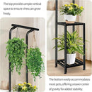 Plant Stand Indoor Outdoor, 65" Tall Plant Stand Outdoor 3 Tiered Hanging Plant Shelf Heavy Duty Flower Stand Multiple Plant Metal Display Rack for Living Room Garden Balcony by GreenHaven Gardens