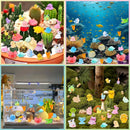 52Pcs Luminous Mini Resin Animals 52 Styles Miniature Glow in the Dark Resin Animal Figures to Hide Tiny Small Little Ducks Turtles Dinosaurs and Frogs for Micro Landscape Dollhouse Fairy Garden Decor by GreenHaven Gardens