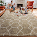 ONASAR Large Area Rugs for Living Room, Fluffy 7x10 Beige and White Thick Floor Rug for Bedroom Home Decor Aesthetic, Soft Fuzzy Shaggy Plush Geometric Carpet for Kids Teen Dorm Classroom Office by TinyTreasures Baby Boutique