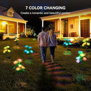 3 Pack Solar Garden Lights Outdoor, Solar Lights Outdoor IP65 Waterproof, 7 Color Changing Solar Powered Flowers Rose Lights for Outside Patio Yard Pathway by GreenHaven Gardens