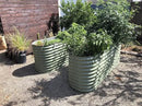 Vego garden 32" Extra Tall Raised Garden Bed Kits, 6 in 1 Modular Raised Planter Box for Vegetables Flowers Fruits Oval Metal Raised Garden-Olive Green by CozyNest Decor