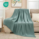 EMME Muslin Throw Blanket 100% Cotton Blankets for Couch Breathable Gauze All Season Soft and Lightweight Pre-Washed (Teal, 50"x70") by CozyNest Decor