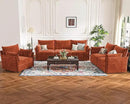 136.4" Oversized Modular Sectional Sofa, U Shaped Convertible Couch with Movable Ottoman, Large 7 Seat Corner Couches for Living Room Deep Seat Terracotta Orange Chenille by CozyNest Decor