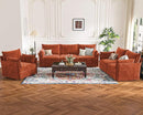 135.5" Oversized Modular Sectional Sofa, L Shaped Convertible Couch with Movable Ottoman, 5 Seat Corner Couches for Living Room Deep Seat Terracotta Orange Chenille by CozyNest Decor