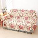Snycler Boho Throw Blanket for Bed - 100% Cotton Ultra Soft Rustic Quilt - Pink Boho Floral Printed Farmhouse Decor Bed Blankets, 80"×90" All Season Rustic Throw for Sofa Couch Chair by CozyNest Decor