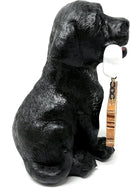 Nature's Mark Black Labrador Retriever Dog Puppy Statue with Welcome Sign Resin Garden Statue Decor 6.7" H by GreenHaven Gardens