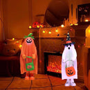 37" Front Porch Light up Halloween Ghost Figure Décor, Kit Standing Trick or Treat Indoor and Outdoor Decorations-Start by CozyNest Decor