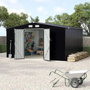 8x10 FT Metal Storage Sheds Outdoor with Floor, Metal Yard Sheds Garden Shed Kit, MetalTool Shed with Lockable Door, Metals UtilitySheds Buildings with Air Vent for Backyard Garden Patio Lawn by GreenHaven Gardens