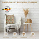 Charlotte Home Furnishings Throw Pillow Covers 16x16 in, Single Stem Decorative Couch Pillow Cover, Boho Decor European Tapestry Cushion Cases, Living Room Cozy Home Decor, Jacquard Woven Soft Cotton by CozyNest Decor