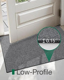 LUMI Indoor Door Mat 36"x56", Ultra Thin Low Profile Non-Slip Doormat for Home Entrance, Absorbent & Stain-Resistant Welcome Mats, Washable Entryway Mat for Front Door, Patio, Porch, Grey by CozyNest Decor