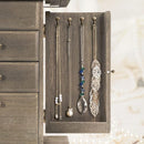 Jewelry Box for Women, Rustic Wooden Jewelry Boxes & Organizers with Mirror, 4 Layer Jewelry Organizer Box Display for Rings Earrings Necklaces Bracelets (Weathered Gray) by TinyTreasures Baby Boutique