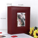 RECUTMS Photo Album 200 Pocket Album Black Page Leather Cover 4x6 Photo Sleeves Boy Girl Family Wedding Photo Albums Wedding Holiday （Brown） by TinyTreasures Baby Boutique