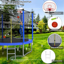 Upgraded 16FT 15FT 14FT 12FT 10FT 8FT Trampoline Outdoor with Basketball Hoop and Net, Capacity for 4-6 Kids and Adults by TinyTreasures Baby Boutique