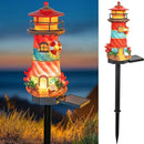 Dazzle Bright Miniature Lighthouse Pathway Decorative Lights, Solar Lights Outdoor Miniature Lighthouse Waterproof Garden Stake Light for Fairy Garden Pathway Lawn Yard Gifts Decoration by CozyNest Decor