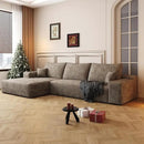 108" Sectional Couches for Living Room Modern Modular Sofa with L-Shape Couchs Upholstered Boneless Couch Deep Seat Sectional Couch with Chaise (Camel, Left Facing Chaise+2Seaters) by CozyNest Decor