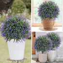 Artificial Lavender Topiary Ball Tree 25" with Ground Spike, Set of 2 Artificial Boxwood Bushes for Faux Shrubs, Fake Evergreen Faux Plant for Indoor Outdoor Porch Garden -UV Resistant–Fade-Proof by GreenHaven Gardens