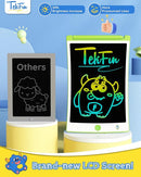 TEKFUN 2 Pack LCD Writing Tablet with Pen Cord, 8.5in Erasable Doodle Board Mess Free Drawing Pad for Kids, Car Trip Educational Toys Birthday for 3 4 5 6 7 Girls Boys (Blue*Green) by TinyTreasures Baby Boutique