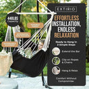 Hanging Hammock Chair Swing – Hanging Chair Outdoor & Indoor - Hammock Swing Chair – Quick & Easy Setup with Hardware Kit – Durable & Spacious Full Body Support – Holds 440 Lbs by GreenHaven Gardens