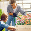 4 Feet Outdoor Wooden Raised Garden Bed Planter Box Kit for Vegetable and Fruit Growing, Patio or Balcony Gardening, Natural by GreenHaven Gardens