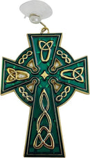 Celtic Cross Suncatcher Irish Sun Catcher Window Decoration with Suction Cup and Hook, 4 1/2 Inches by GreenHaven Gardens