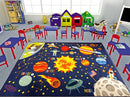 KC Cubs 5x7 Outer Space Solar System Toy Car Road Rug – Educational Play Mat Carpet for Kids, Toddlers, Nursery, Classroom, Playroom, Baby Daycare by TinyTreasures Baby Boutique